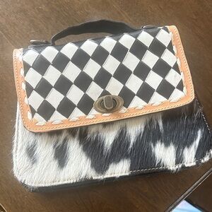 Ranch Dress’n Black and White Checkered Women's Bag